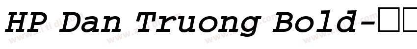 HP Dan Truong Bold字体转换